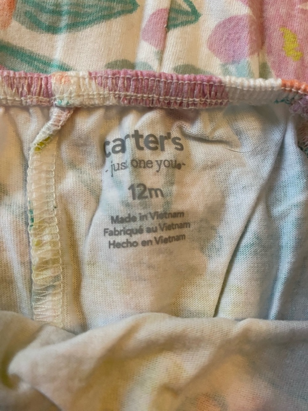 Carter's Pastel Floral Baby Romper in Pink, Mint & Yellow